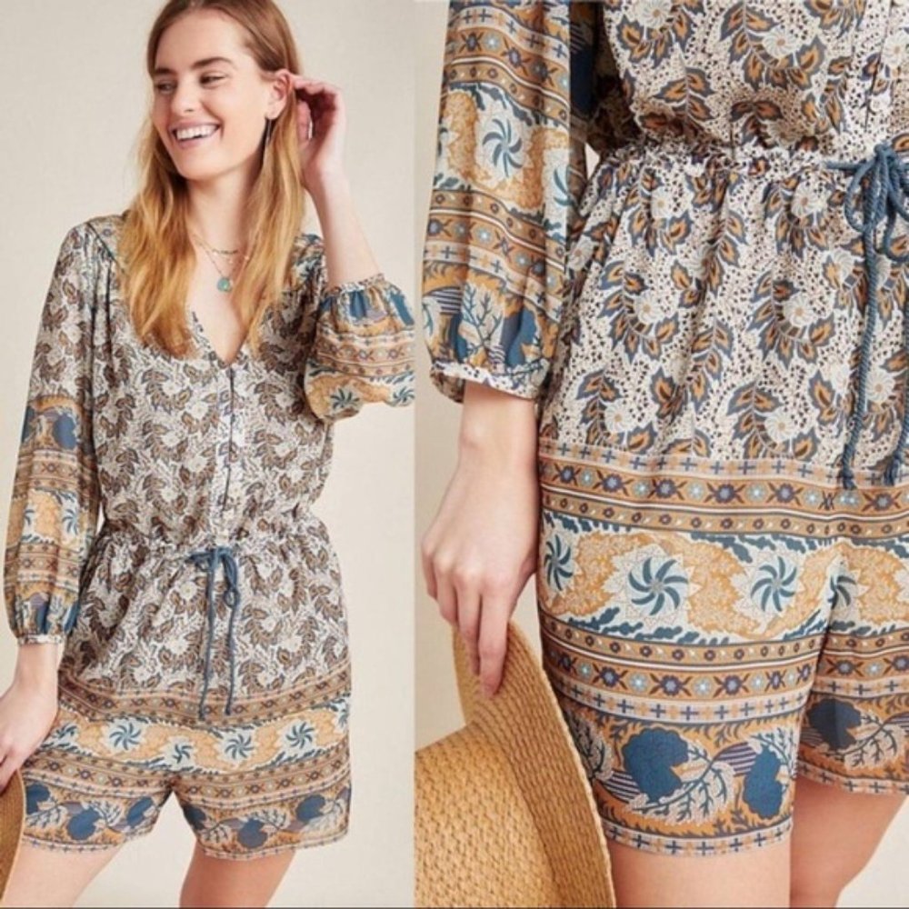 Tiny by Anthropologie Boho Printed Romper - Picture 3 of 8